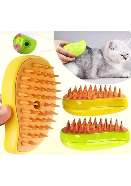 Elektrikli Buharlı Kedi ve Köpek Bakım Yumuşak Silikon Fırça Kedi Köpek Bakım Tarağı