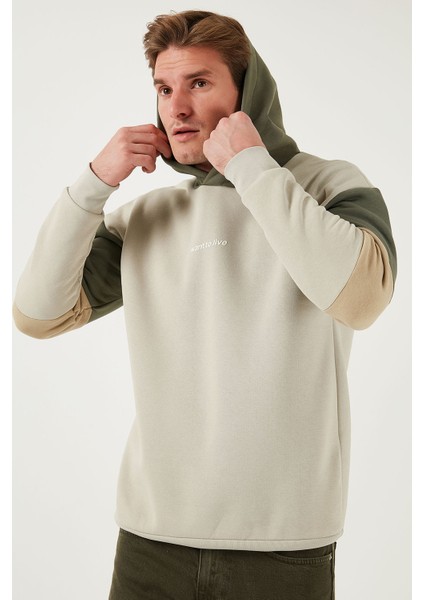 Pamuklu Relaxed Fit Kapüşonlu İçi Tüylü Yumuşak Şardonlu Sweat Erkek SWEAT 5905299 indirimleri