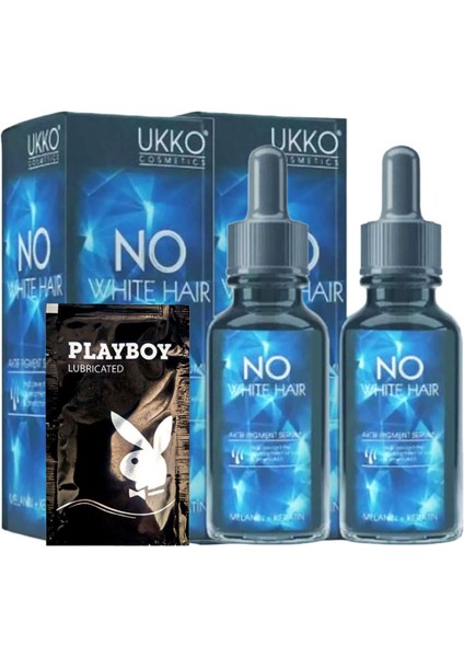 No White Hair Aktif Pigment Melanin Keratin Saç Serumu 50 ml x 2 adet + Jel