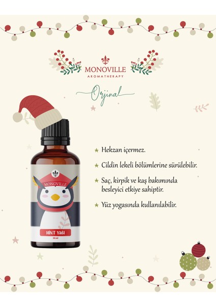 Hint Yağı (Jel) 30 ml Soğuk Sıkım % 100 Saf Yeni Yıl Hediye ( Pure Castor Oil )