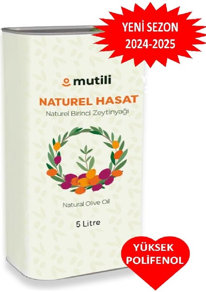 Yeni Sezon Zeytinyağı 5 Lt Natürel Birinci Mut Zeytinyağı