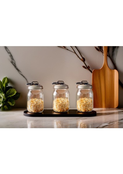 3'lü Country Tarzı Retro Galvaniz Cam Kavanoz & Saklama Kabı modelleri