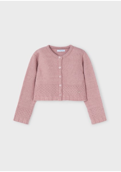 Kız Çocuk Örme Hırka Pembe