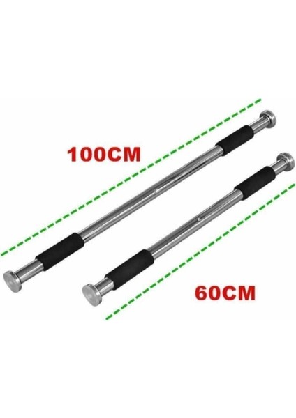 Tekno Trust Barfiks Çubuğu 60-100 cm Çift Süngerli Ayarlanabilir Barfiks Çekme Demiri Barfiks Aleti