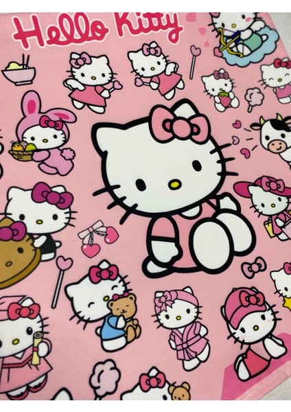 Yaya Dizayn Hello Kitty Desenli Dijital Baskılı Dekoratif Kırlent Kılıfı ve Yastık