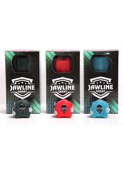 Çene Egzersiz Topu 3'lü Set, Renk: Yeşil, Seviyeye Göre Seçim, Türkiye Menşei