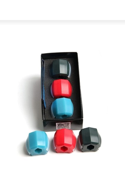 Çene Egzersiz Topu 3'lü Set, Renk: Yeşil, Seviyeye Göre Seçim, Türkiye Menşei indirimleri