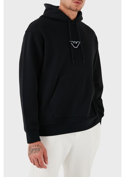% 100 Pamuk Logolu Regular Fit Kapüşonlu Sweat Erkek Sweat 6D1M93 1jtaz 0037 modelleri