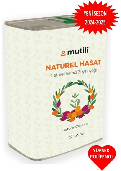 Yeni Sezon Zeytinyağı 3 Lt Natürel Birinci Mut Zeytinyağı