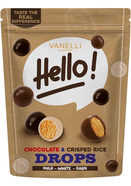 Hello! Pirinç Patlaklı Mix Çikolatalı Draje 100 gr