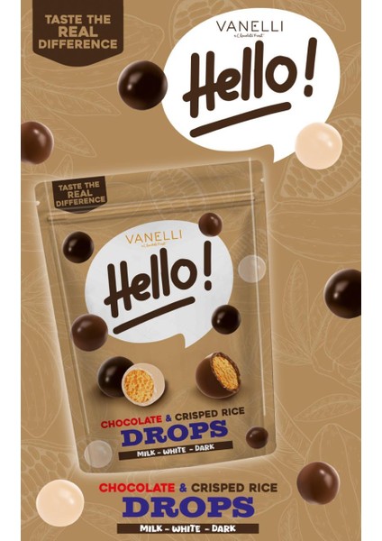 Hello! Pirinç Patlaklı Mix Çikolatalı Draje 100 gr