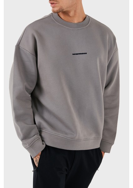Logo Baskılı % 100 Pamuk Regular Fit Bisiklet Yaka Sweat Erkek Sweat 6D1M95 1jtaz 06K3 fırsatları