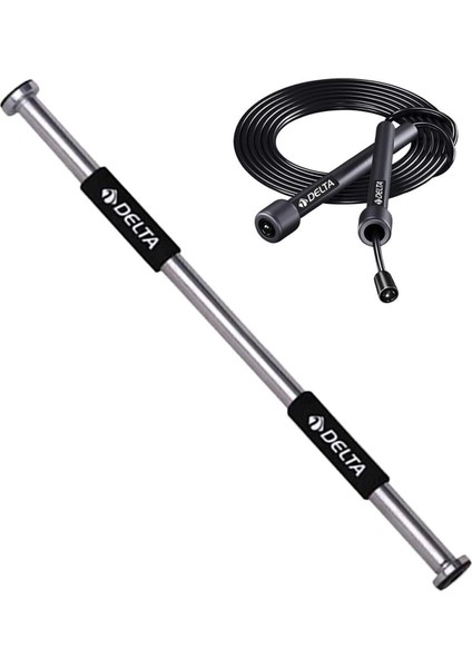 Tekno Trust Barfiks Çubuğu 60-100 cm Arası Ayarlanabilir Çift Süngerli Barfiks Çekme Aleti Atlama Ipi Seti