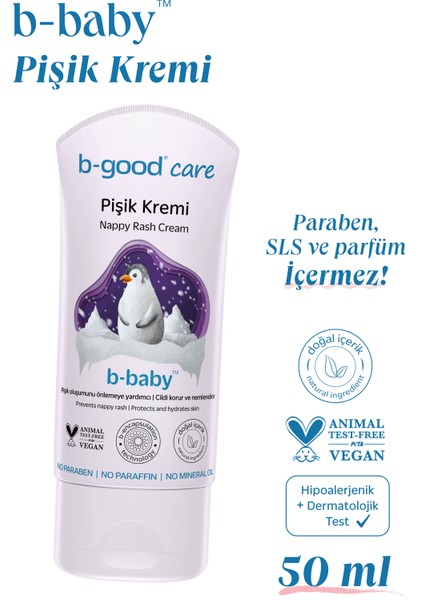 Pişik Kremi Cilt Bariyerini Koruyan 50 ml Tüp Hassas Ciltler için