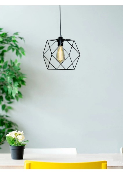 Mhk Prime Modern Minimalist Tasarım Siyah Rustik Avize
