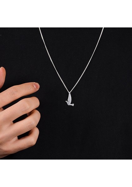 Gümüş Güvercin Kolye 925 Ayar Gümüş Güvercin Figürlü Unisex Kolye fırsatları