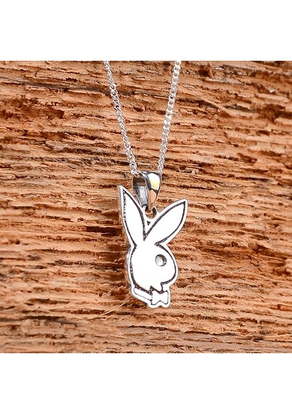 Gümüş Playboy Kolye 925 Ayar Gümüş Playboy Figürlü Unisex Kolye modelleri