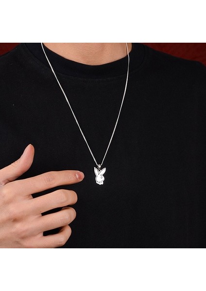 Gümüş Playboy Kolye 925 Ayar Gümüş Playboy Figürlü Unisex Kolye fırsatları