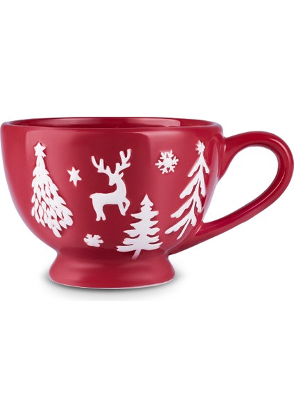 New Year Yılbaşı Snowy Çay Fincanı Kırmızı 440 ml fiyatları