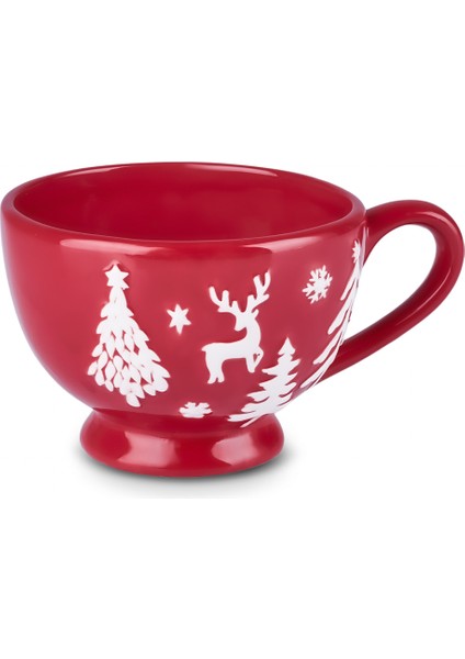 New Year Yılbaşı Snowy Çay Fincanı Kırmızı 440 ml modelleri