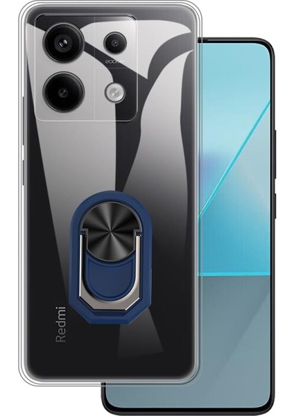 Xiaomi Redmi Note 13 Pro 5g Kılıf Kamera Korumalı Yüzüklü Kickstand Tpu Şeffaf Silikon Kapak