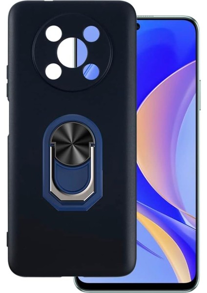 Huawei Nova Y90 Kılıf Kamera Korumalı Yüzüklü Kickstand Mat Kapak