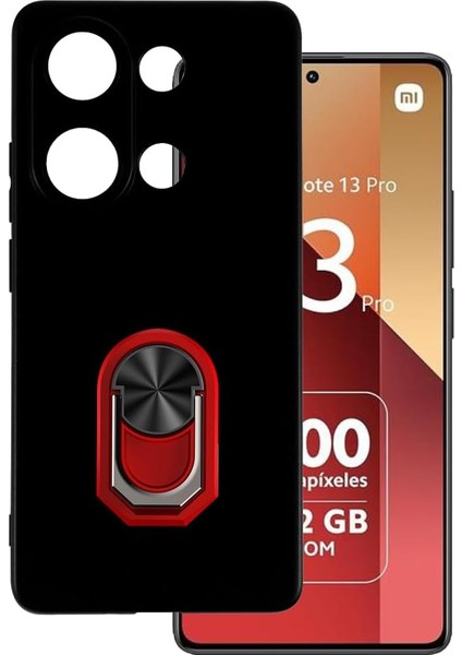 Xiaomi Redmi Note 13 Pro 4g Kılıf Kamera Korumalı Yüzüklü Kickstand Mat Kapak