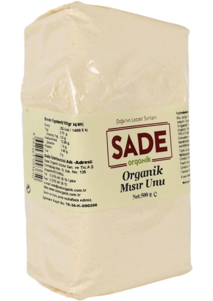 Organik x 4 Paket Mısır Unu 500 gr