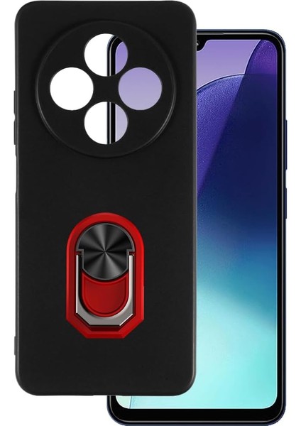Nihcase Xiaomi Poco C75 Kılıf Kamera Korumalı Kickstand Yüzüklü Mat Silikon