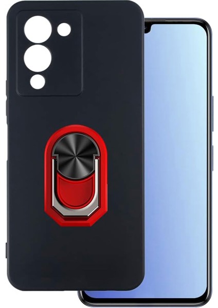 Nihcase Infinix Note 12 G16 Kılıf Kickstand Yüzüklü Tpu Mat Silikon