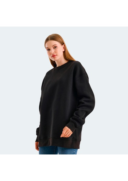 VADIM Kadın Oversize Sweatshirt Siyah