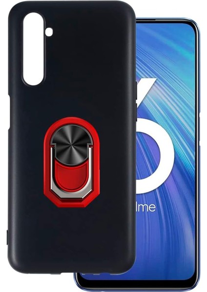 Nihcase Realme C3 Kılıf Kickstand Yüzüklü Tpu Mat Silikon