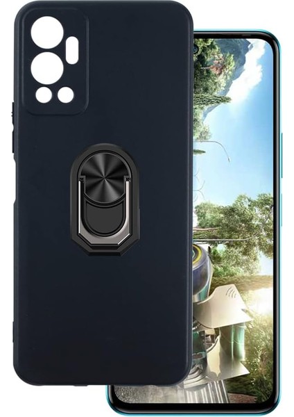 Nihcase Infinix Hot 12 Kılıf Kickstand Yüzüklü Tpu Mat Silikon