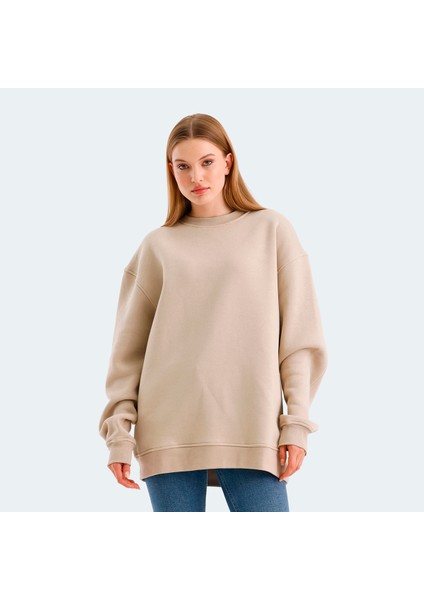 VADIM Kadın Oversize Sweatshirt Bej