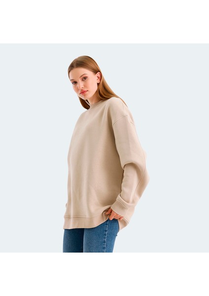 VADIM Kadın Oversize Sweatshirt Bej modelleri