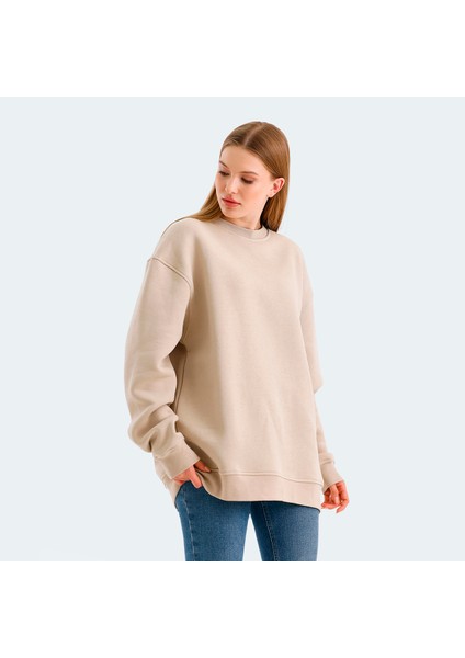 VADIM Kadın Oversize Sweatshirt Bej indirimleri