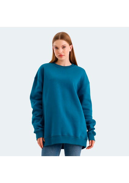 VADIM Kadın Oversize Sweatshirt Petrol