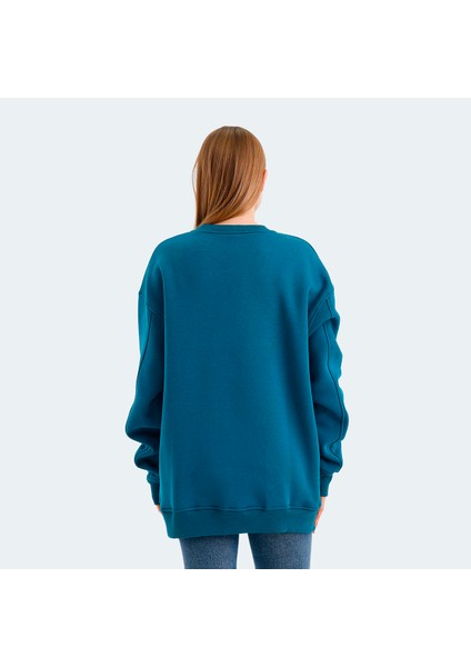 VADIM Kadın Oversize Sweatshirt Petrol