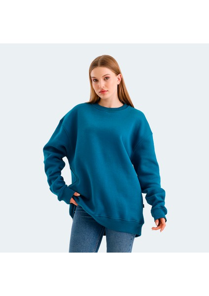 VADIM Kadın Oversize Sweatshirt Petrol