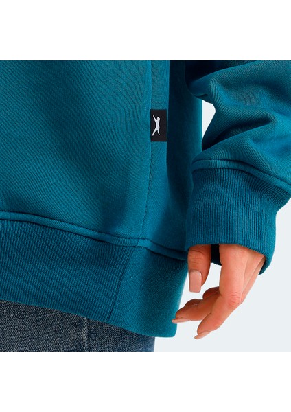 VADIM Kadın Oversize Sweatshirt Petrol