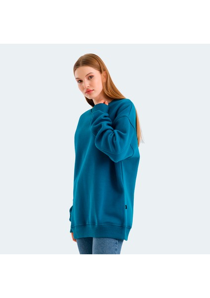 VADIM Kadın Oversize Sweatshirt Petrol