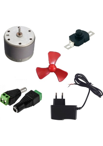 Adaptörlü Anahtarlı Soketli Basit Motor Deney Seti - Öğrenci Elektrik Devresi