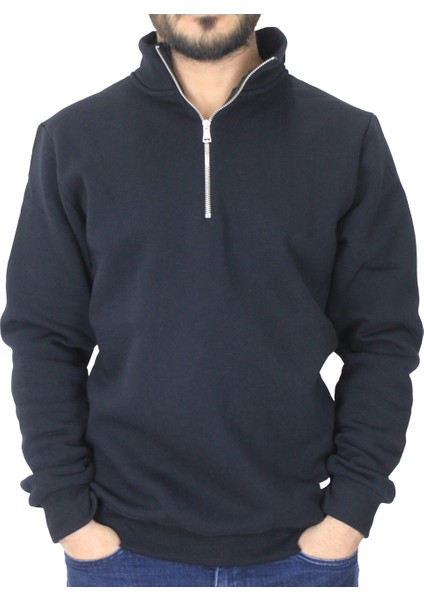 Erkek Yarım Fermuarlı Sweatshirt