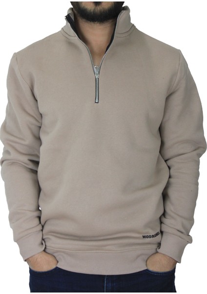 Erkek Yarım Fermuarlı Sweatshirt