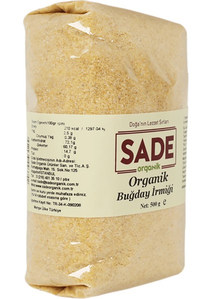 Organik x 2 Paket Buğday Irmiği 500 gr