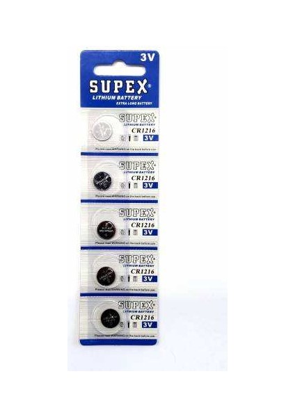 CR1216-C5 3V Lityum Düğme Pil 5'li Paket