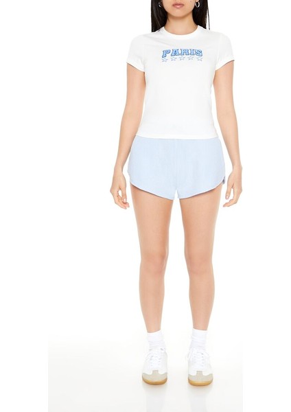 Paris Baskılı Baby Tee