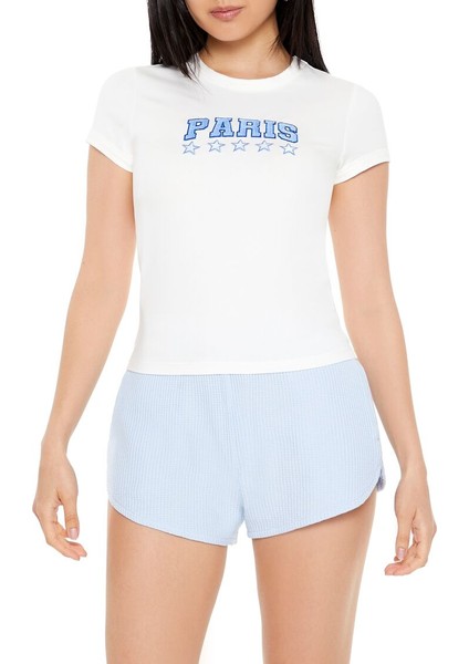 Paris Baskılı Baby Tee fiyatları
