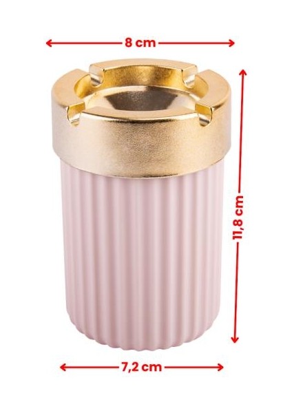 Kokusuz Çizgili Gold Küllük, Dumansız Yuvarlak Küllük fırsatları