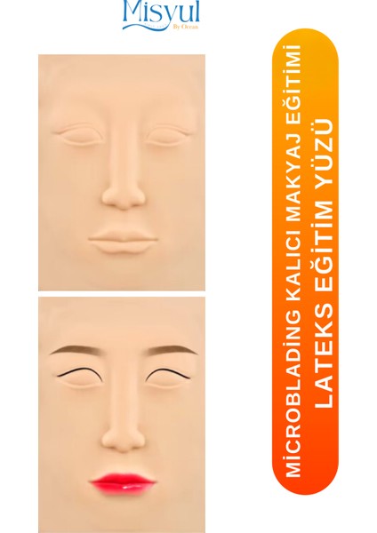 Lateks Eğitim Yüzü Microblading Kalıcı Makyaj Eğitimi 3D Yüz Derisi